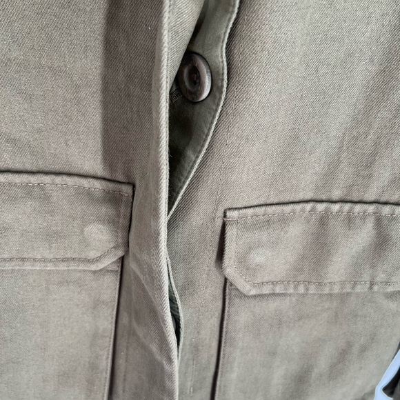 Cos Twill Utility Jacket In Khaki Green - Picture 5 of 7